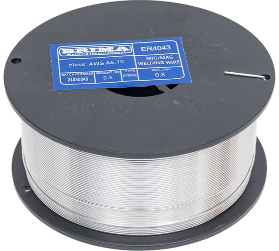 Проволока сварочная Brima ER-4043, AISi5, 0.8 мм, 0.5 кг НП000001626