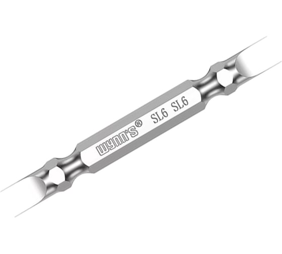 Бита двусторонняя магнитная WYNNS SL6-SL6, 65 мм, S2 51 642 106