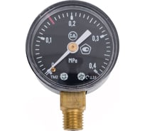 Манометр ацетиленовый Инсвартех 0,4МПа резьба 12*1.5 IST0299