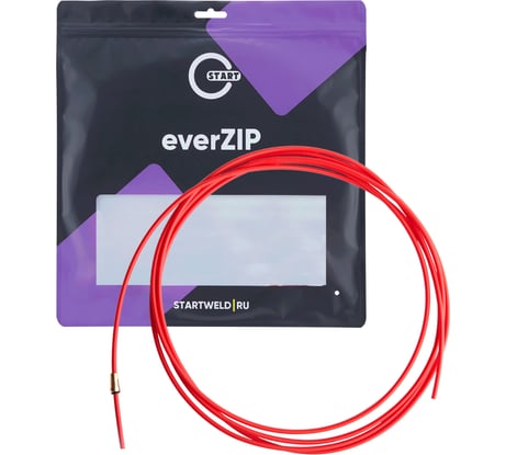 Канал направляющий Start тефлоновый Start 1.0–1.2 мм, красный, 5м, everZIP STE0167