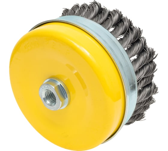 Щетка для УШМ ЭВРИКА 120мм, М14 Heavy Duty, чашка стальная проволока 0.5мм ER-14125
