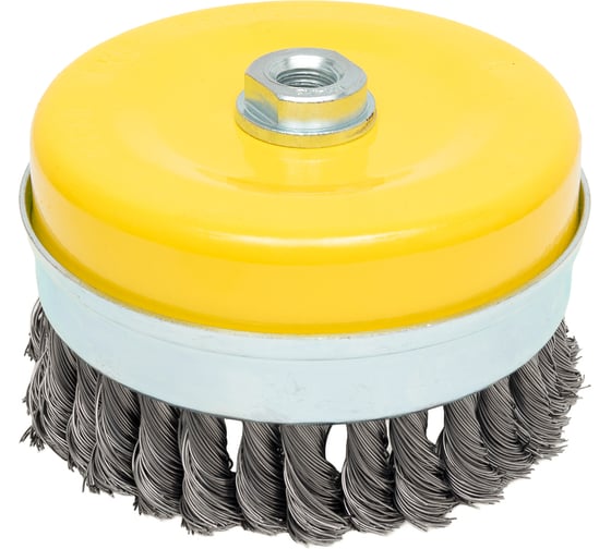 Щетка для УШМ ЭВРИКА 120мм, М14 Heavy Duty, чашка стальная проволока 0.5мм ER-14125