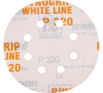 Круг RHYNOGRIP (50 шт; 125 мм; Р320; 8 отверстий) INDASA 00508
