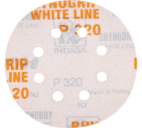 Круг RHYNOGRIP (50 шт; 125 мм; Р320; 8 отверстий) INDASA 00508