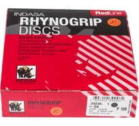Круг RHYNOGRIP (50 шт; 150 мм; Р150; 15 отверстий) INDASA 39246