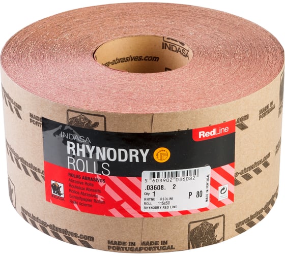 Рулон RHYNODRY (115 мм; 50 м; Р80) INDASA 03608