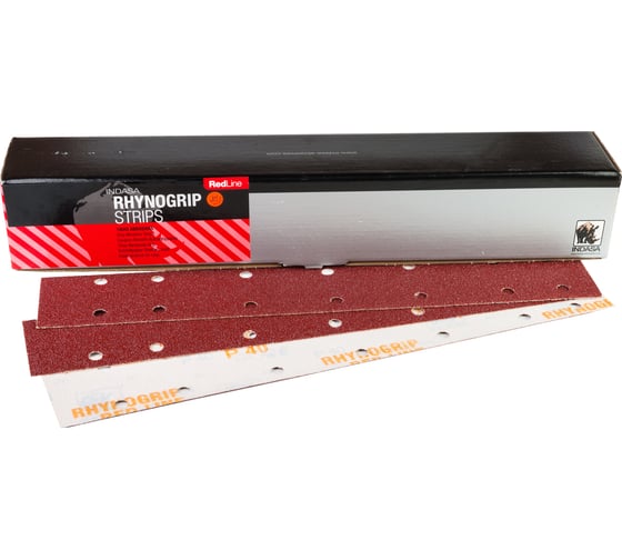 Полоска RHYNOGRIP (50 шт; 70х420 мм; Р40; 14 отверстий) INDASA 00298 1