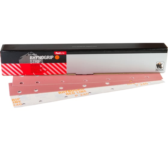 Полоска RHYNOGRIP (50 шт; 70х420 мм; Р240; 14 отверстий) INDASA 00884 1