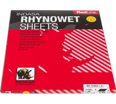 Лист RHYNOWET (50 шт; 230х280 мм; Р800) INDASA 01365