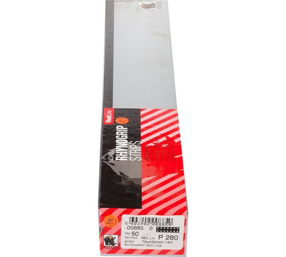 Полоска RHYNOGRIP (50 шт; 70х420 мм; Р280; 14 отверстий) INDASA 00885