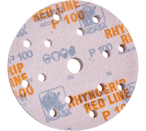 Круг RHYNOGRIP (50 шт; 150 мм; Р100; 15 отверстий) INDASA 39245