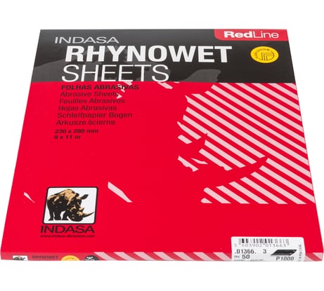 Лист RHYNOWET (50 шт; 230х280 мм; Р1000) INDASA 01366