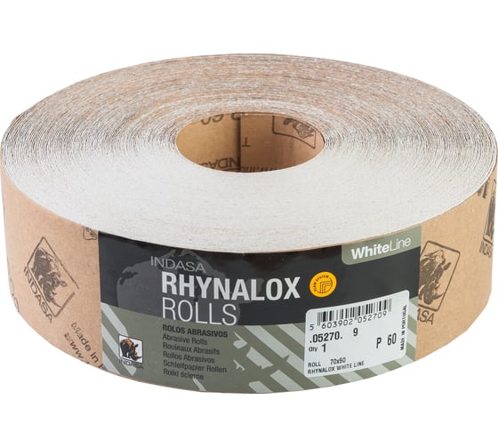 Рулон RHYNALOX (70 мм; 50 м; Р60) INDASA 05270