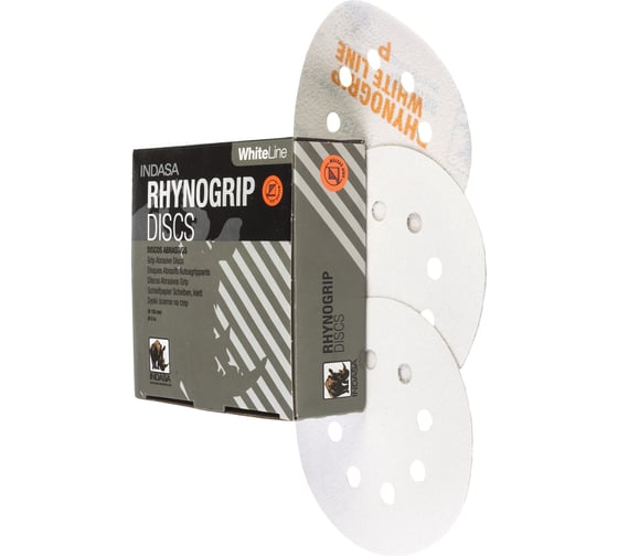 Круг RHYNOGRIP (50 шт; 125 мм; Р40; 8 отверстий) INDASA 00268