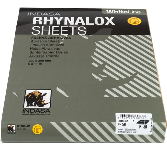 Лист RHYNALOX (50 шт; 230х280 мм; Р80) INDASA 00073 1