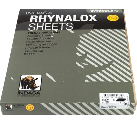 Лист RHYNALOX (50 шт; 230х280 мм; Р100) INDASA 00074
