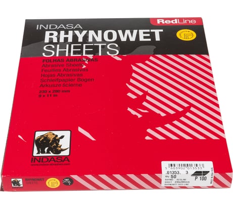 Лист RHYNOWET (50 шт; 230х280 мм; Р100) INDASA 01353