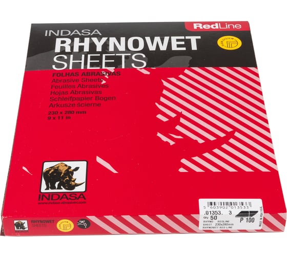 Лист RHYNOWET (50 шт; 230х280 мм; Р100) INDASA 01353 1