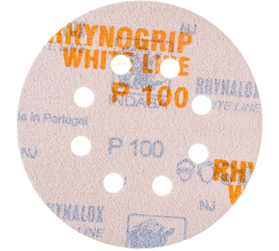 Круг RHYNOGRIP (50 шт; 125 мм; Р100; 8 отверстий) INDASA 00271