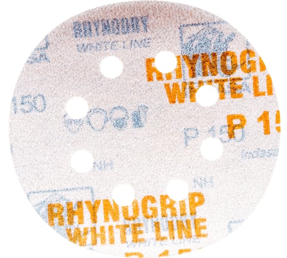 Круг RHYNOGRIP (50 шт; 125 мм; Р150; 8 отверстий) INDASA 00503