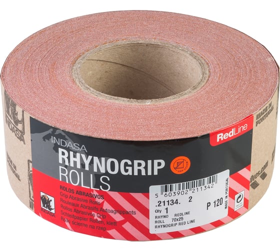 Рулон RHYNOGRIP (70 мм; 25 м; Р120) INDASA 21134 1