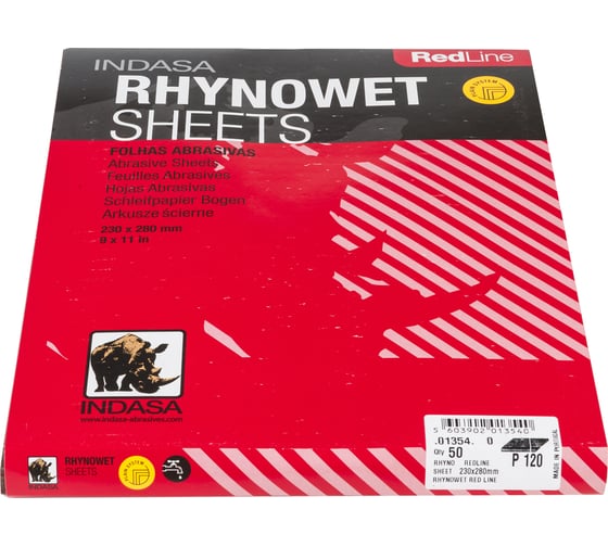 Лист RHYNOWET (50 шт; 230х280 мм; Р120) INDASA 01354 1