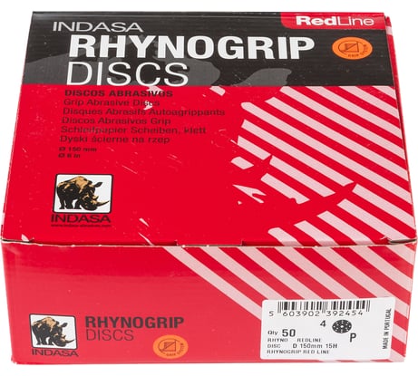 Круг RHYNOGRIP (50 шт; 150 мм; Р120; 15 отверстий) INDASA 39164