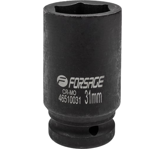 Головка ударная Forsage глубокая, 3/4", 31 мм, 6 граней, F-46510031(57478) 1