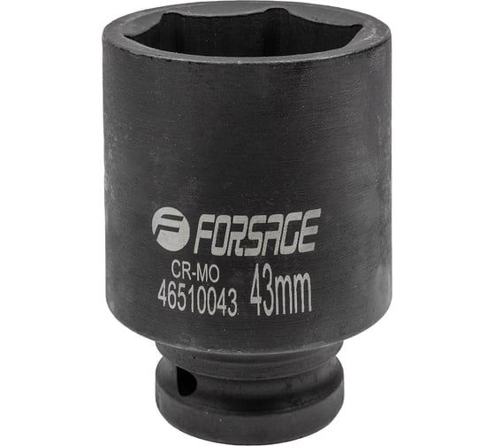 Головка ударная Forsage глубокая 3/4", 43 мм, 6 граней F-46510043(57479)