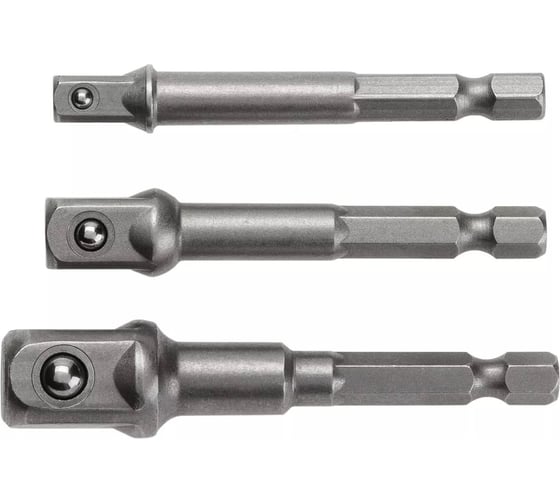 Набор держателей торцевых головок (3 шт; 1/4", 3/8", 1/2") для шуруповерта HOEGERT TECHNIK HT1S445