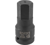 Головка-бита ударная Rockforce 6-гранная, 26мм, 3/4" RF-26410026MPB(57156)