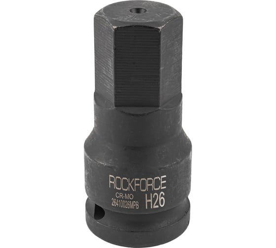 Головка-бита ударная Rockforce 6-гранная, 26мм, 3/4" RF-26410026MPB(57156) 1