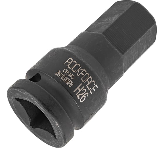 Головка-бита ударная Rockforce 6-гранная, 26мм, 3/4" RF-26410026MPB(57156)