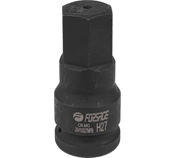 Головка-бита ударная 6-гранная Forsage 27мм, 3/4 F-26410027MPB(57150)