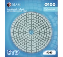 Алмазный гибкий шлифовальный круг 100мм №200 СТД (Мокрая) Diam 000438
