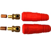 Вилка кабельная усиленная/красная Профессионал 10-25 мм, 2 шт 659843