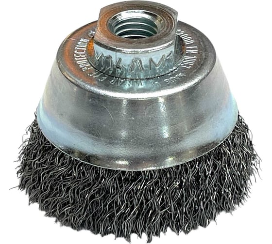 Щетка чашка гофрированная Lessmann Д65 М14 0,35мм, сталь 421167OV 1