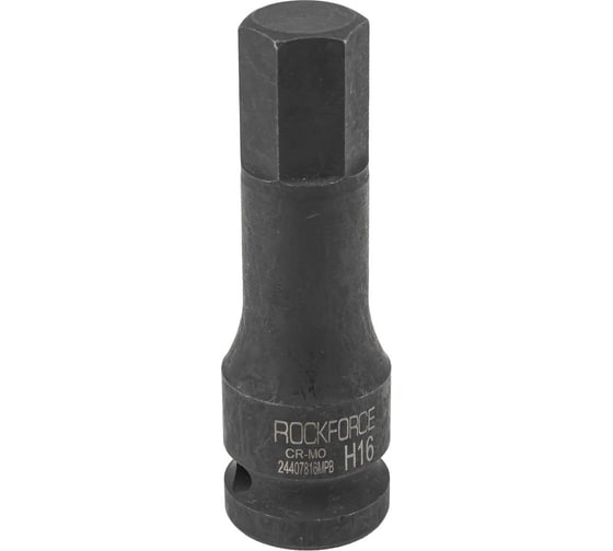 Головка-бита 6-гранная Rockforce ударная, 16мм, 1/2"DR RF-24407816MPB(56196) 1