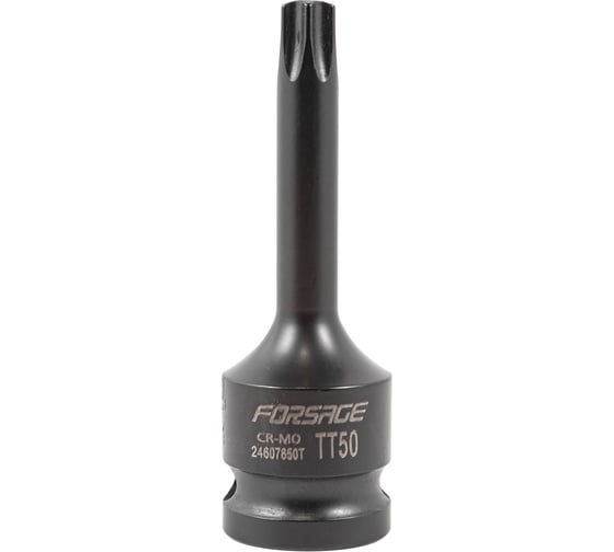 Головка-бита TORX ударная Forsage TH50 с отверстием, 1/2 F-24607850T(47990) 1