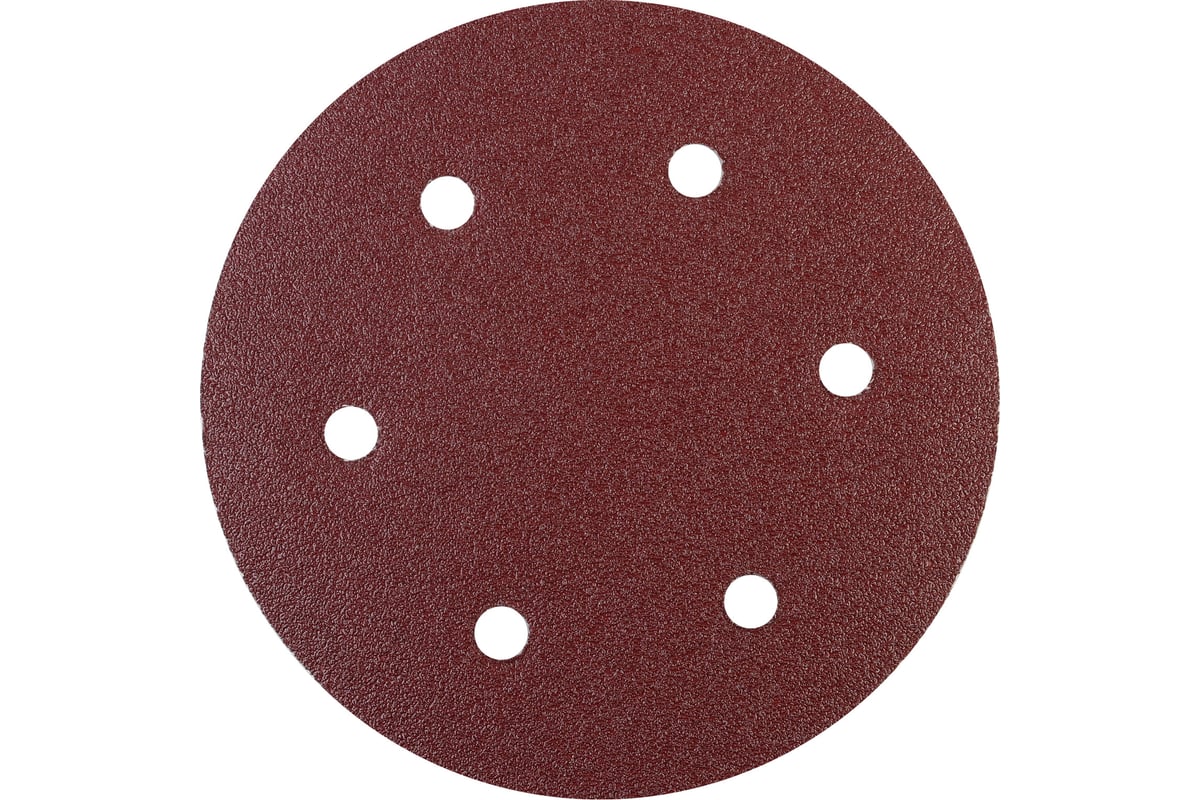 Круг шлифовальный на липучке PATRIOT 225 мм, 6 отверстий, Р180, 10 шт ...
