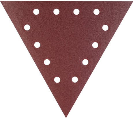Треугольник шлифовальный на липучке PATRIOT 285 мм, 12 отверстий, Р80, 10 шт 820010313