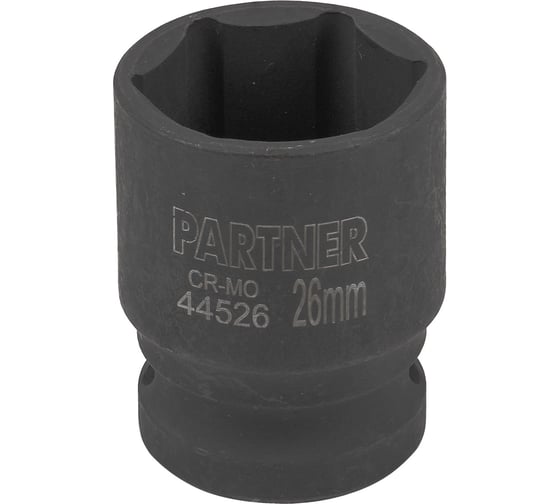 Головка 6-гранная Partner ударная, 26мм, 1/2"DR PA-44526(59031)