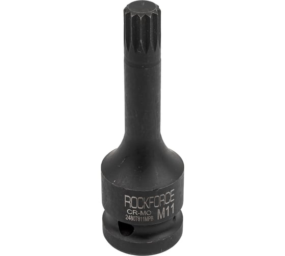 Головка-бита Rockforce SPLINE ударная, M11, 1/2"DR RF-24807811MPB(56213) 1