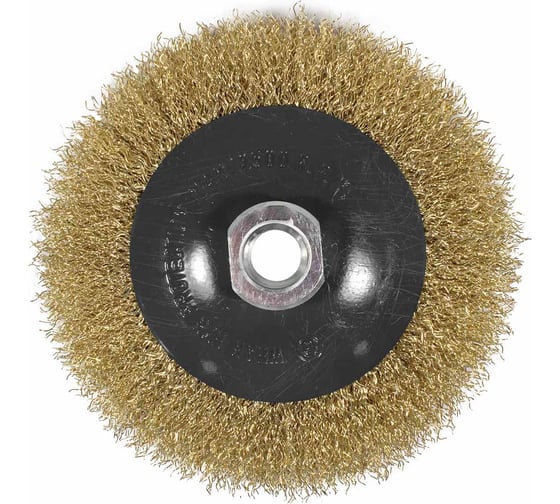 Кордщетка дисковая латунная Rockforce для УШМ, 115мм, в блистере RF-BWD045(29080) 1