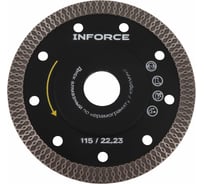 Диск алмазный турбо ультратонкий 115x22.2 мм Inforce 11-01-495