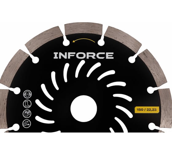 Диск алмазный отрезной по железобетону 150x22,23 Inforce 11-01-5101