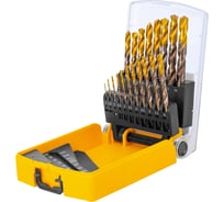 Набор сверл по металлу Denzel 1-10 мм, Р6М5К8-TiN, Golden Tip, 19 шт 723008