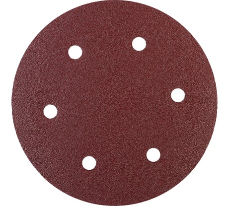 Круг шлифовальный на липучке PATRIOT 225 мм, 6 отверстий, Р80, 10 шт 820010133