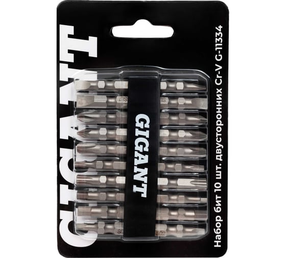 Набор бит 10 шт. двусторонних Cr-V Gigant G-11334