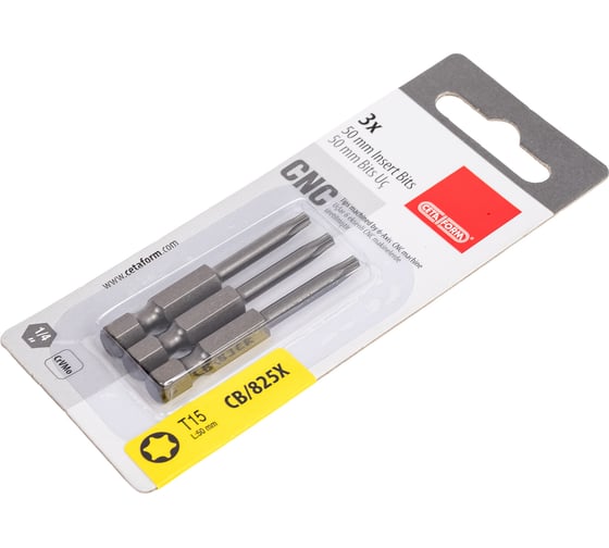 Бита CETA FORM Torx T15, 50мм хвостовик Hex E 1/4, 3 шт, блистер CB/825X